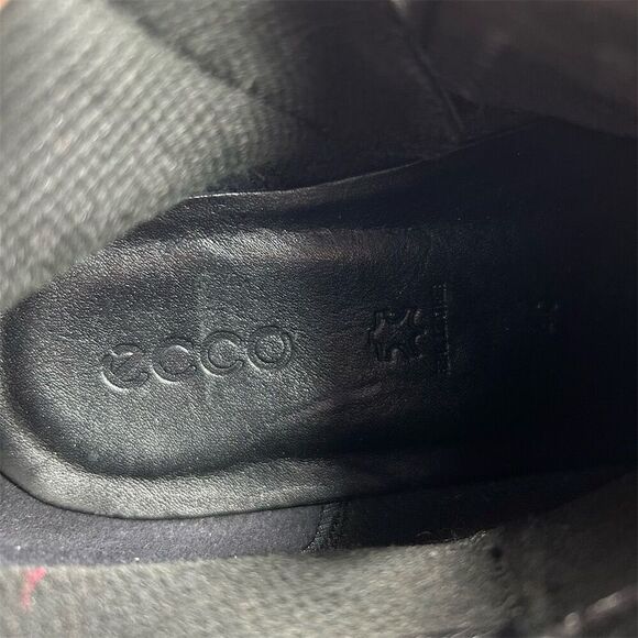 ECCO Skyler Black Leather Wedge Ankle Bootie Casual Boot Size 40 (US 9-9.5) - Picture 12 of 12